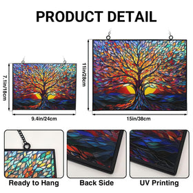 HYPESTYLE colorful stained glass suncatcher adds warmth to windows