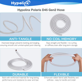 Hypolinx Polaris Gen2 hose — balanced underwater movement for consistent cleaning.
