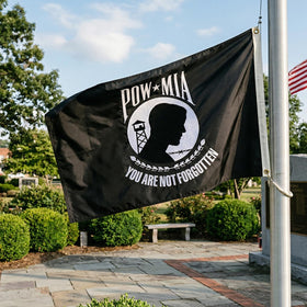 Hypoth Pow Mia flag indoor-outdoor use for versatile display