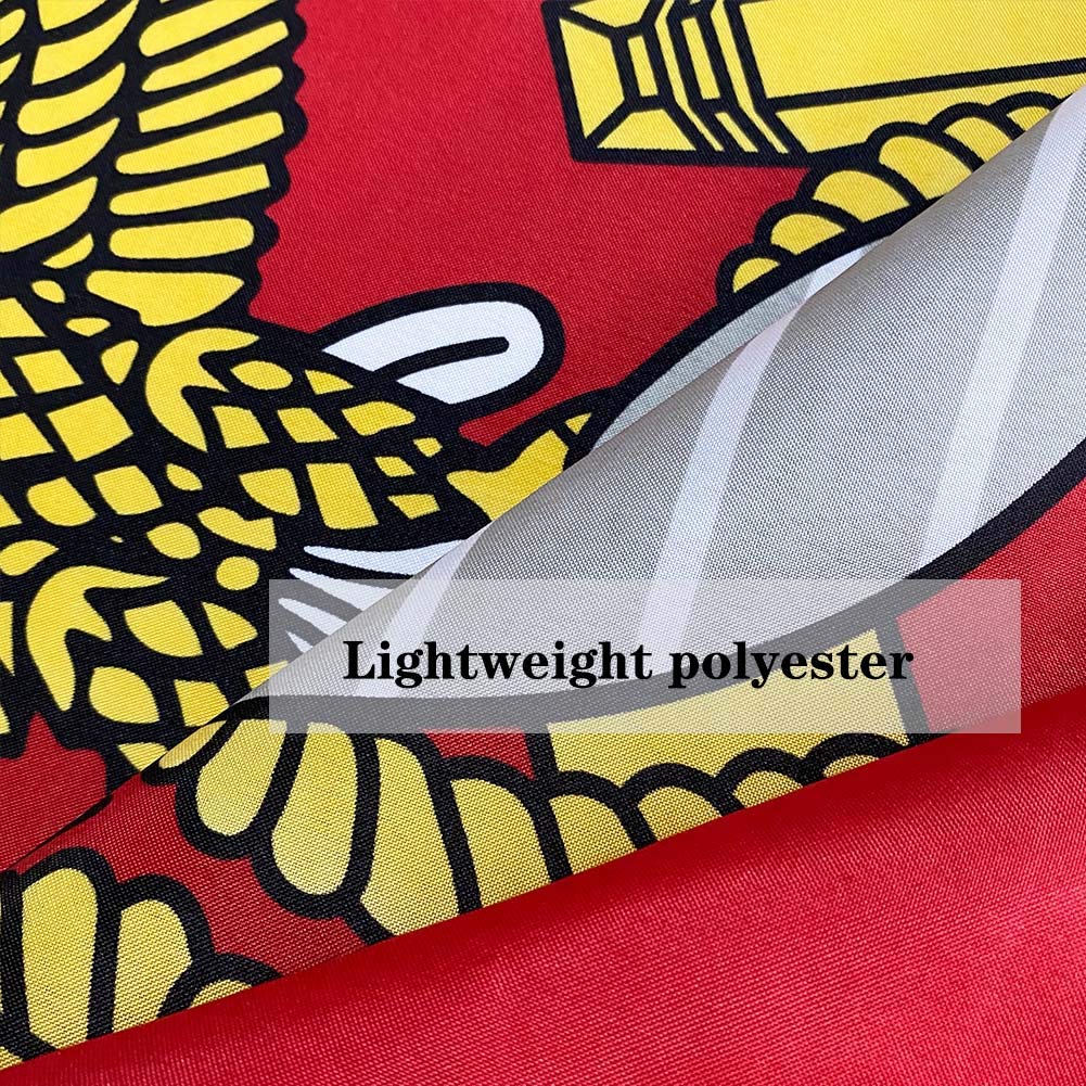 Hypoth USMC flag brass grommets for secure mounting