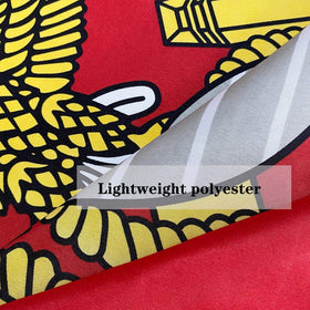 Hypoth USMC flag brass grommets for secure mounting