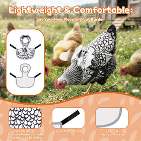Hysagtek adjustable straps ensure secure, comfortable fit for different hens.