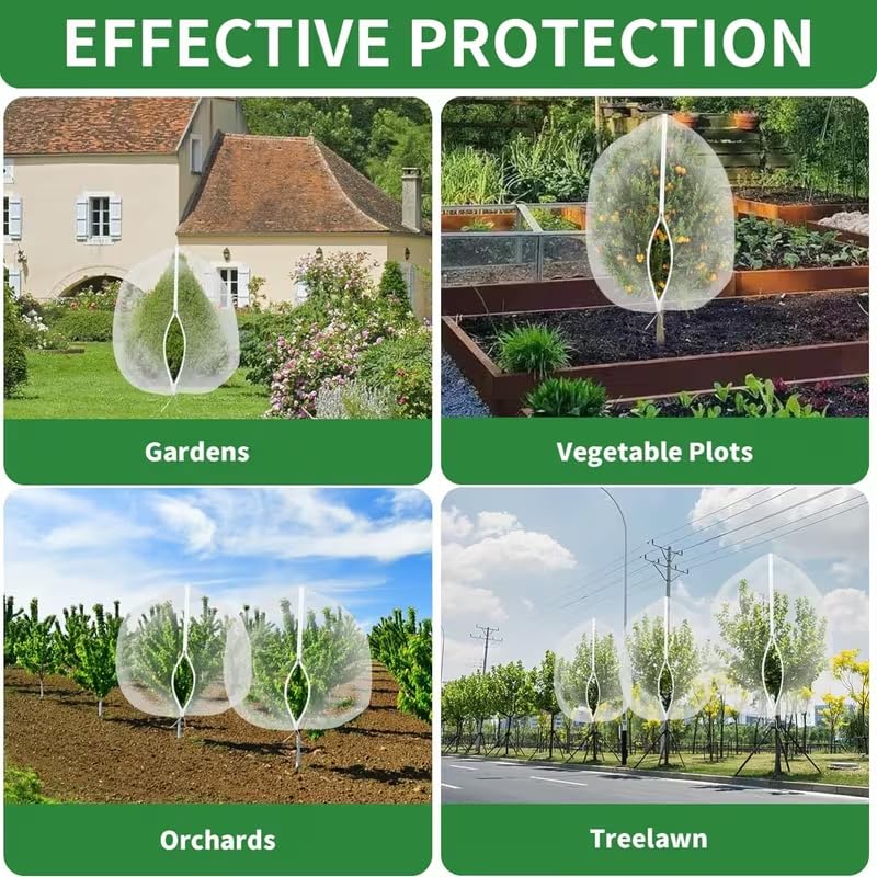 HYUKM UV resistant garden netting endures seasons while shielding plants