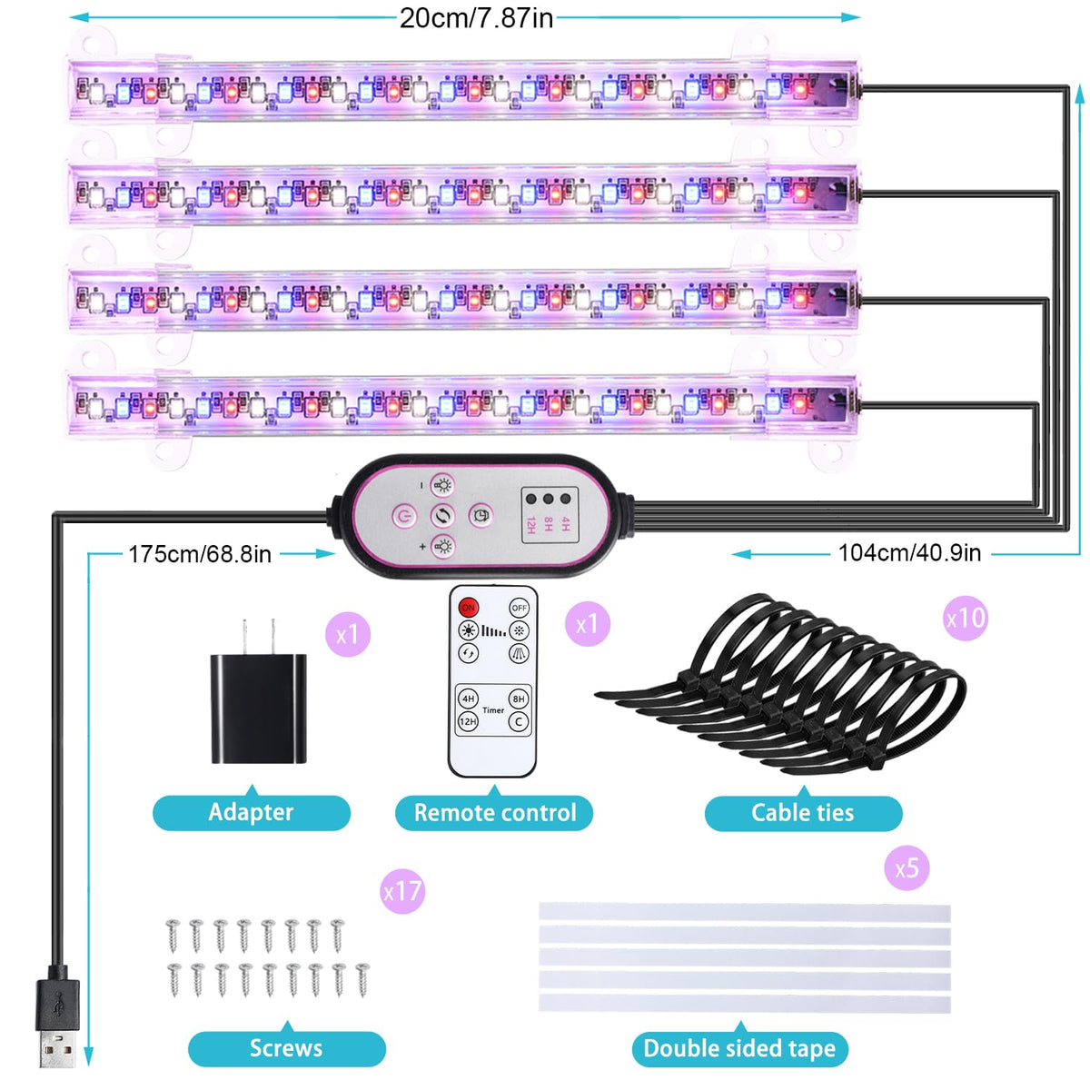 Hywyimlait 3 switch modes and 10 dimmable levels optimize growth stages