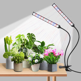 Hywyimlait indoor clip-on light front view enabling compact seedling growth with full-spectrum output