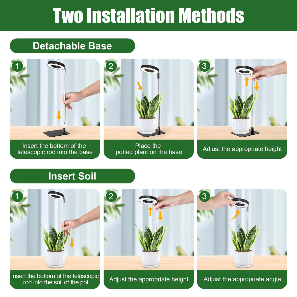 Hywyimlait three lighting modes cover white, warm, and warm white for plants