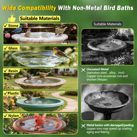 HYXBXSS pure copper disk aids sustainable water quality for garden birds.