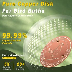 HYXBXSS universal-fit disk works with most outdoor bird baths.