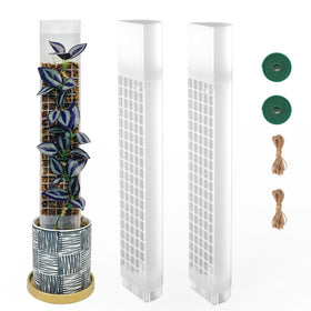 HYYZ moss pole assembly shows stackable D-shaped support for growing Monstera