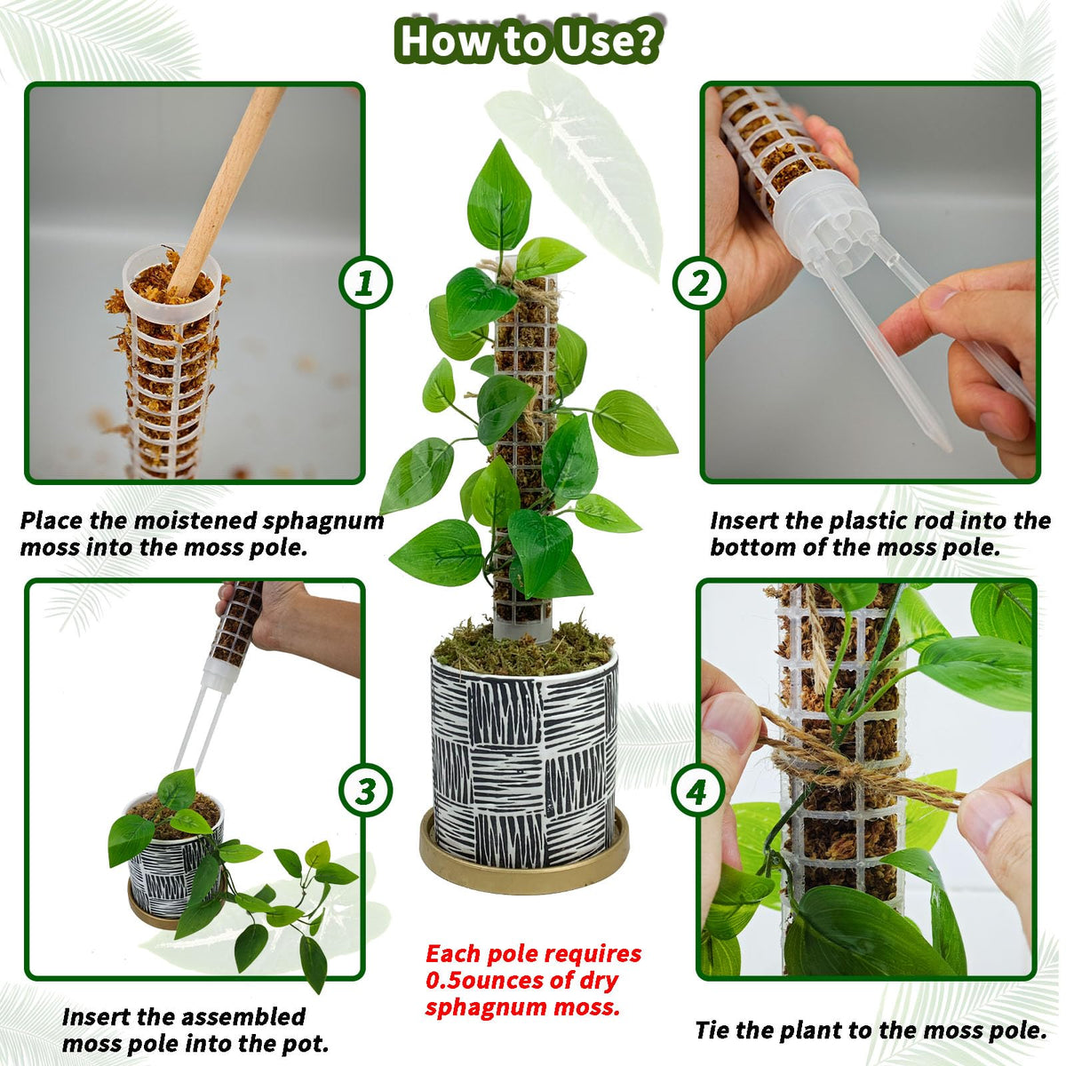 HYYZ small moss pole easy setup for beginners