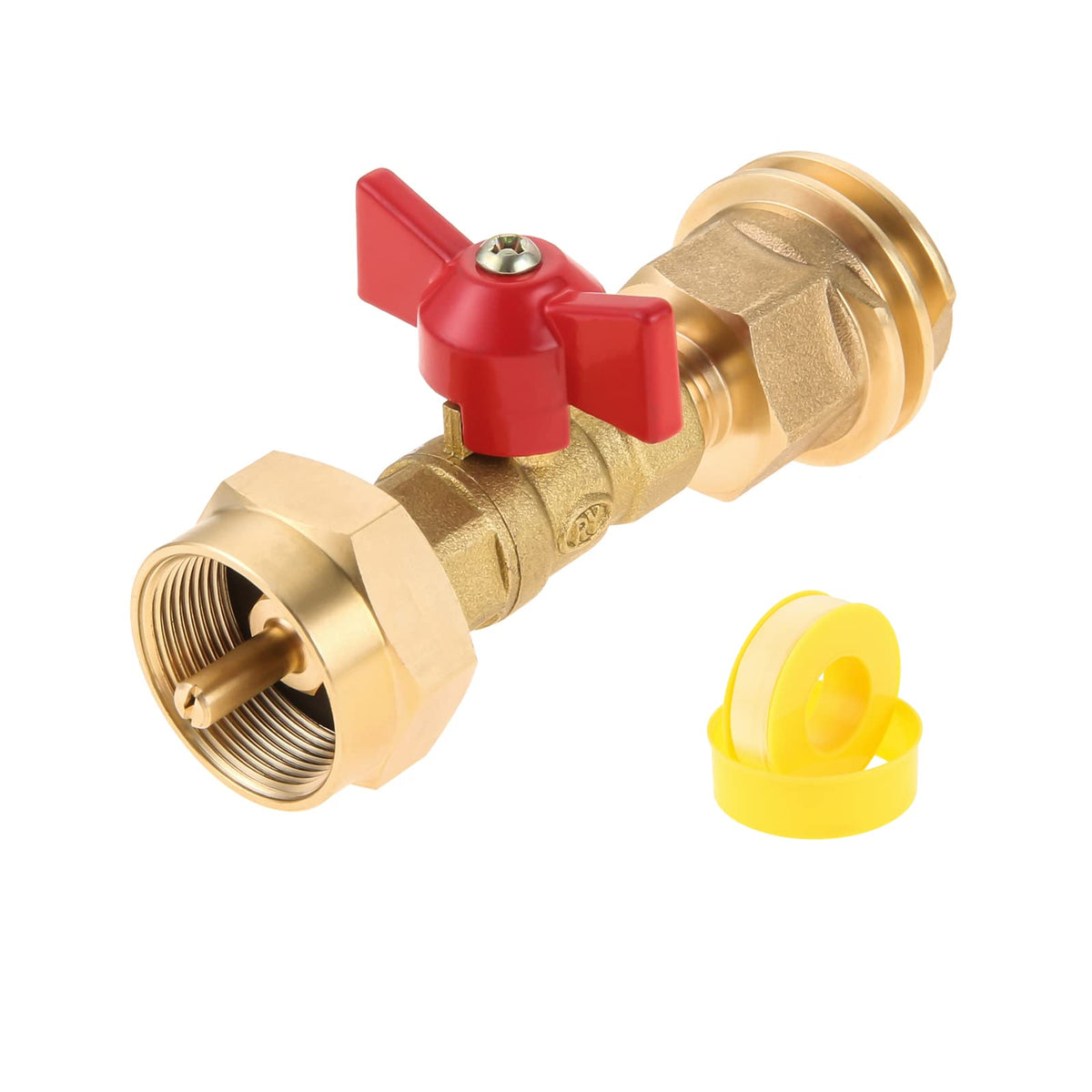 HZ-MONSTAR 20lb-to-1lb adapter brass body for durable small-tank connections.