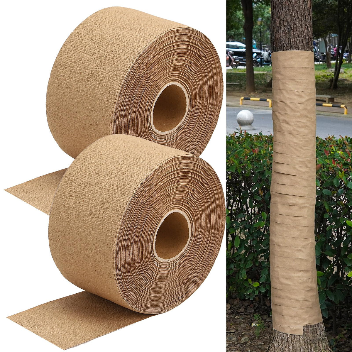 HZCGJMY tree protector wrap around trunk for durable bark protection in winter.