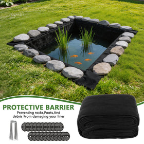 HZCGJMY erosion protection supports liner longevity in outdoor ponds