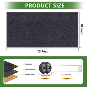 HZCGJMY geotextile underlayment creates a smooth base for ponds