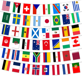 HZCPENG World Cup flags backyard banner enhances outdoor game day ambiance.