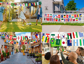 HZCPENG World Cup flags party setup makes event spaces feel festive.