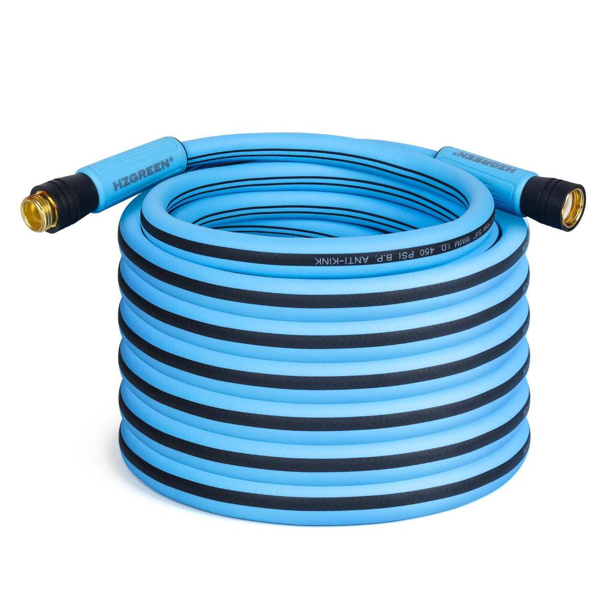 HZGREEN garden hose 5/8-inch 35 ft enabling efficient lawn watering and car cleaning.