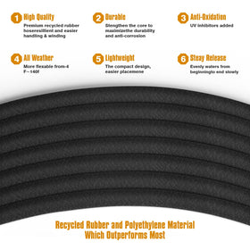 HZGREEN thick flexible rubber hose highlights durability in varied weather.