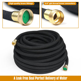 Water slowly dripping to plant roots via HZGREEN soaker hose
