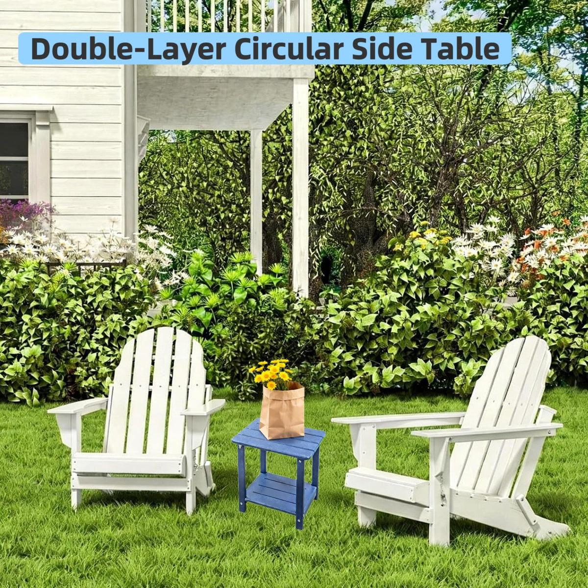 HZLBZYON Two-tier design keeps drinks, snacks, and magazines within reach.