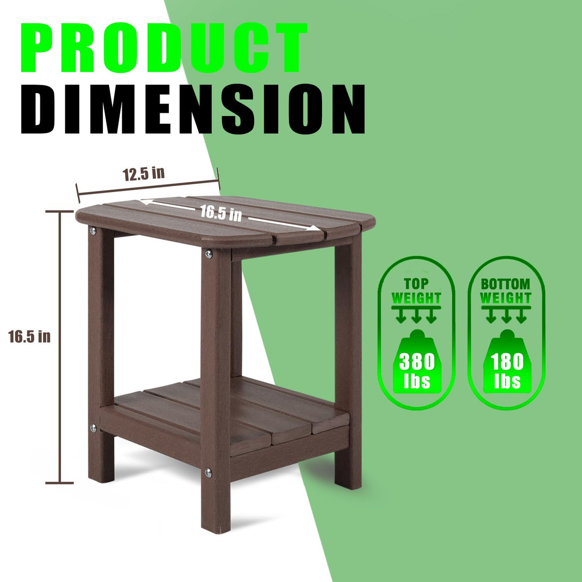 HZLBZYON BZY sturdy 180 lb capacity keeps items secure outdoors.