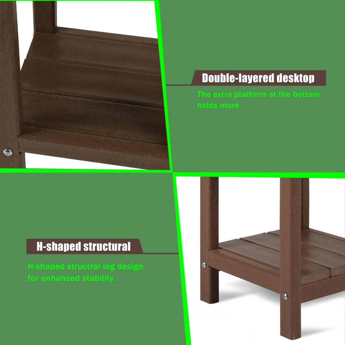 HZLBZYON BZY weatherproof surface resists warping and fading over time.