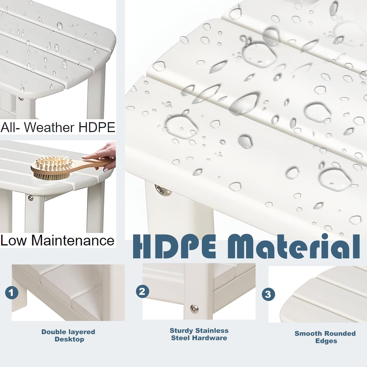 HZLBZYON Waterproof outdoor table keeps drinks stable in all weather