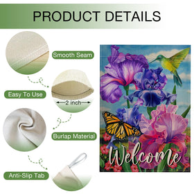 Hzppyz outdoor garden flag in vibrant spring colors enhances porch curb appeal.