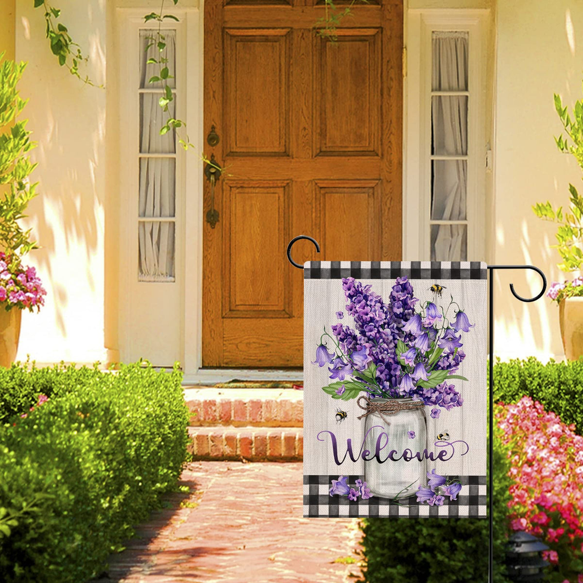 Hzppyz spring garden flag, visible from both sides for flexible placement.