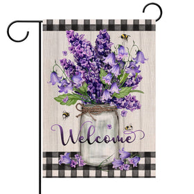 Hzppyz Welcome Spring floral flag, double-sided, ideal for porch and yard display.