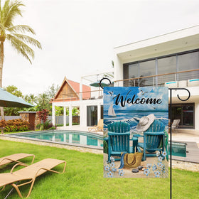 Hzppyz Welcome Summer Ocean Flag ideal for garden display ideas