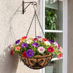 HZXXJCO porch-setup with hanging planters for vertical gardening