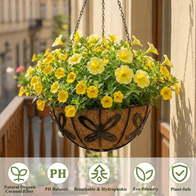 HZXXJCO two-pack hanging-planters ready for flowers or herbs