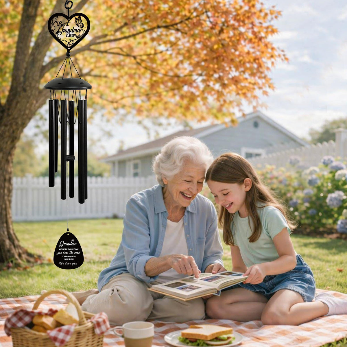 HZYCYYFC outdoor wind chime on porch adding calming garden ambiance