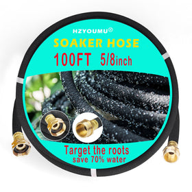 HZYOUMU soaker hose 100ft with even seepage delivers water to roots