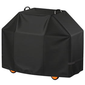 i COVER 65-inch grill cover front view protects grills from rain, sun, and dust.