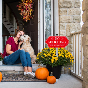 pre-punched holes on i-CowFun sign simplify mounting on gate or wall