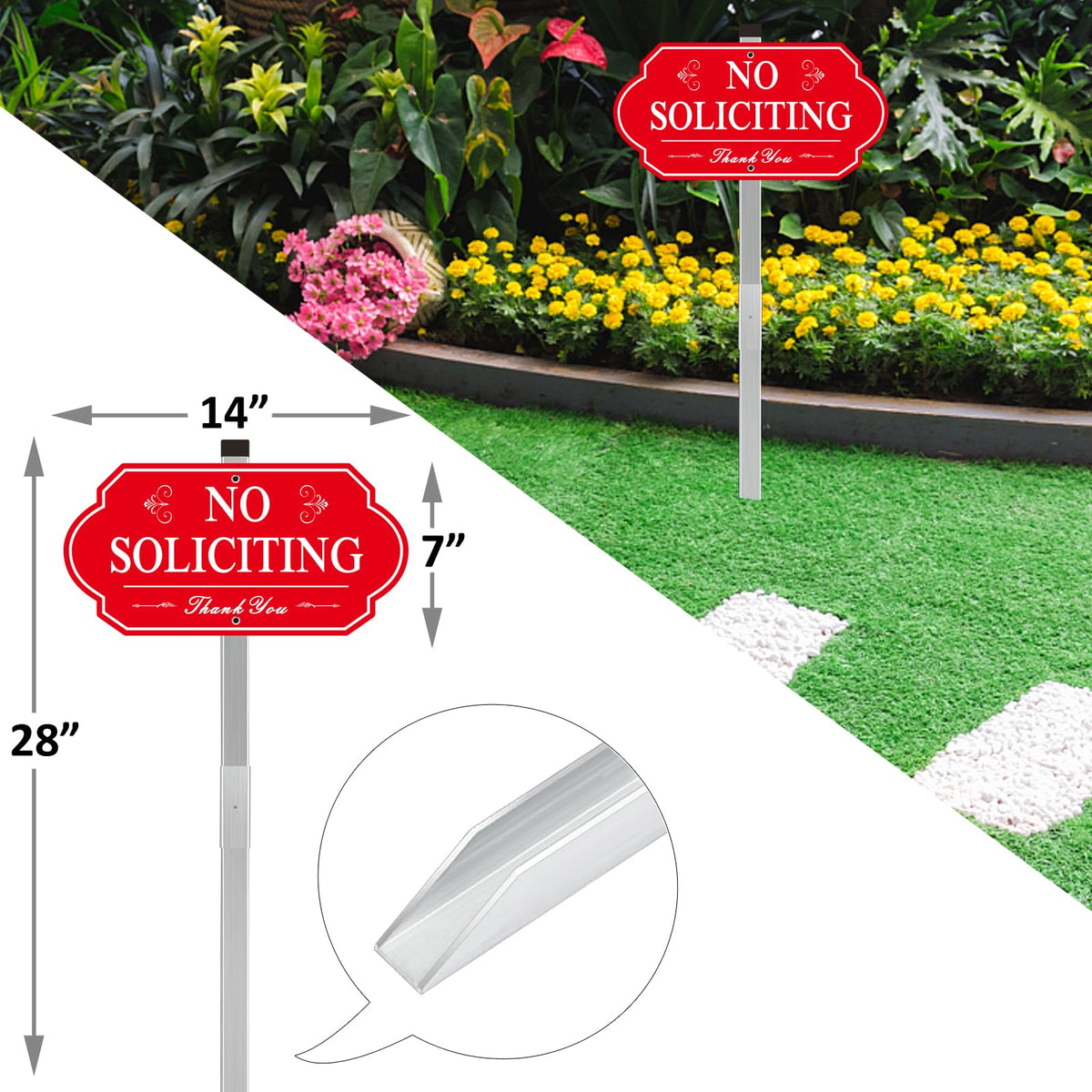 i-CowFun yard display on a stake, easy to anchor in soil