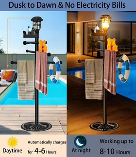 i365amz pool towel rack with heavy base prevents tipping in wind and rain