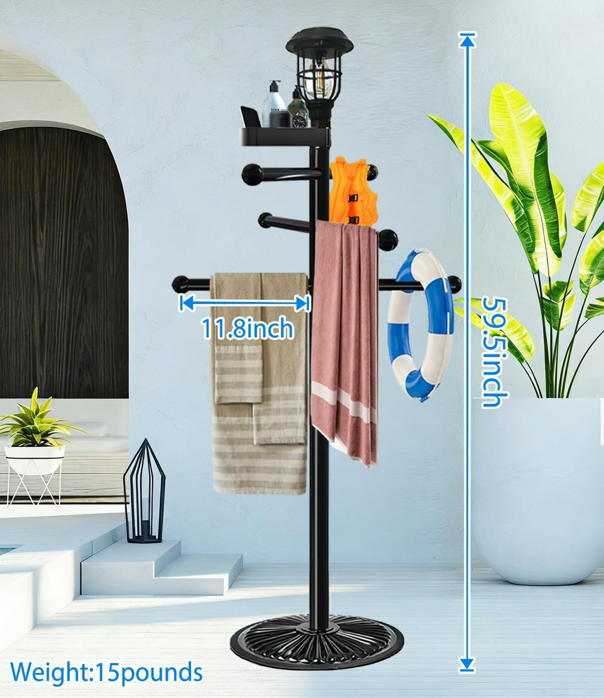 i365amz pool towel rack waterproof coating resists splashes and weather
