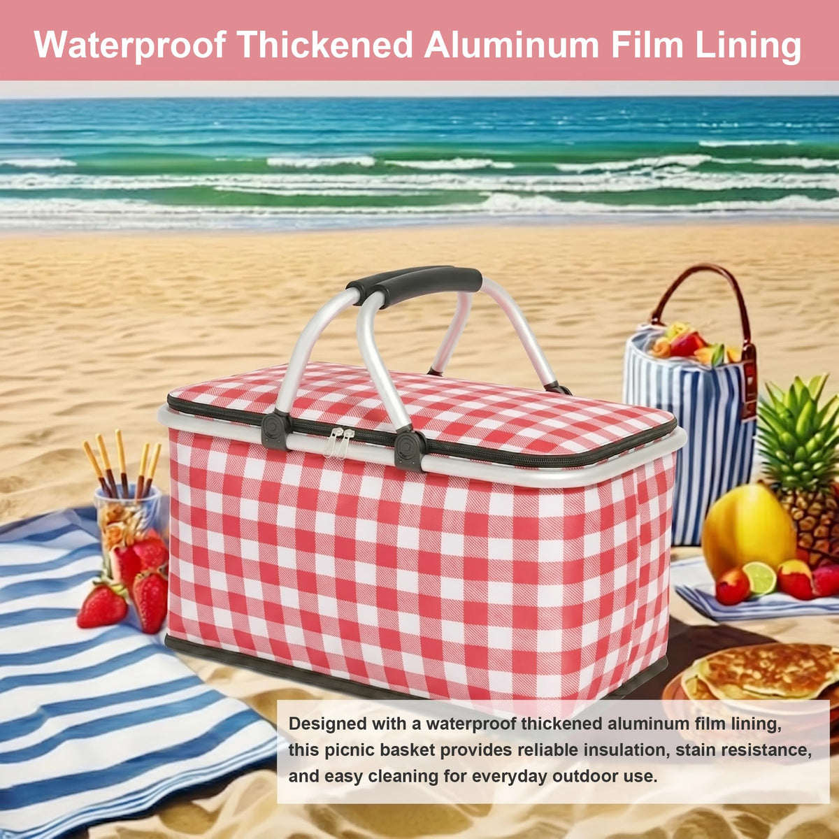 IACTIVE dust-proof lid shields food from dust and sun.