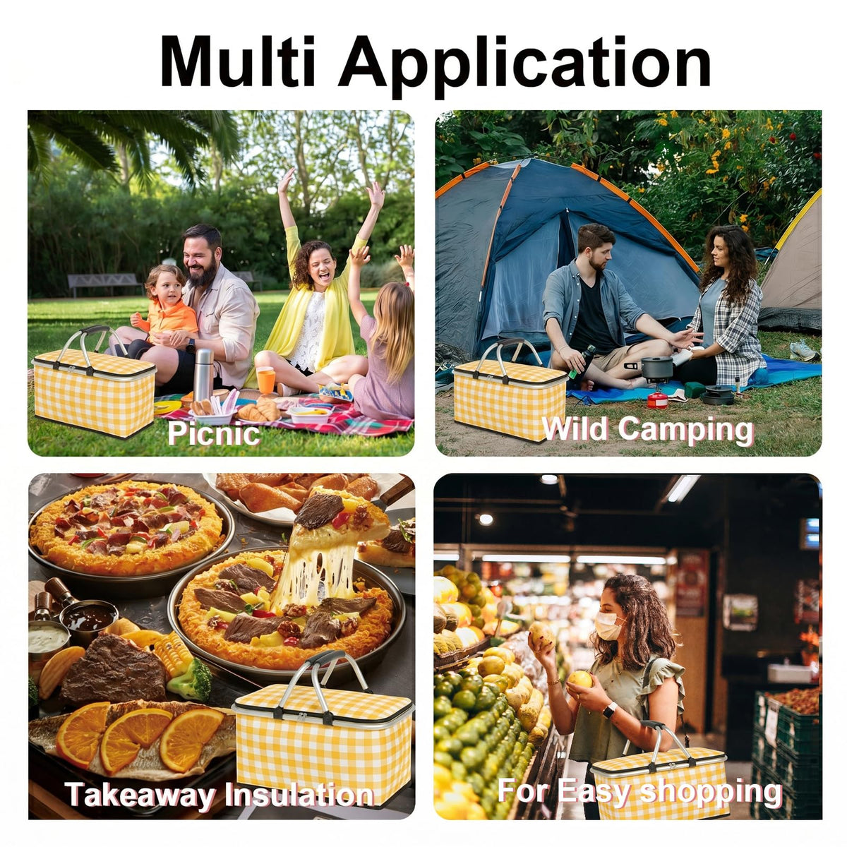 IACTIVE versatile design suits picnics, shopping, and food delivery on the go.