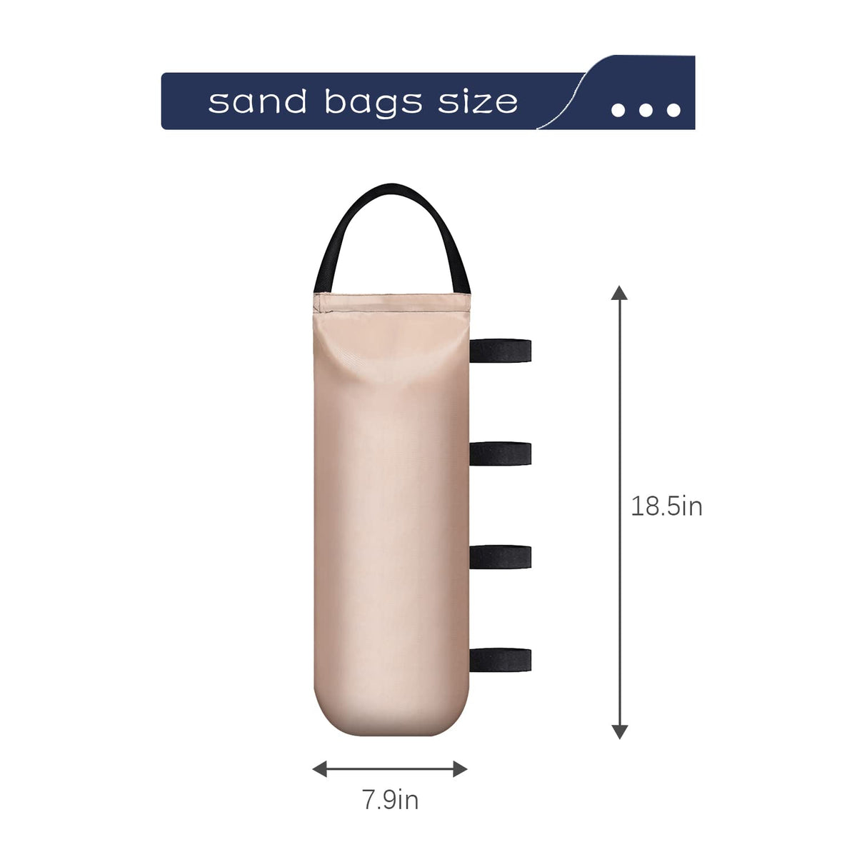 IALNAI heavy sandbags for canopy side view highlighting durable Oxford cloth and seams.