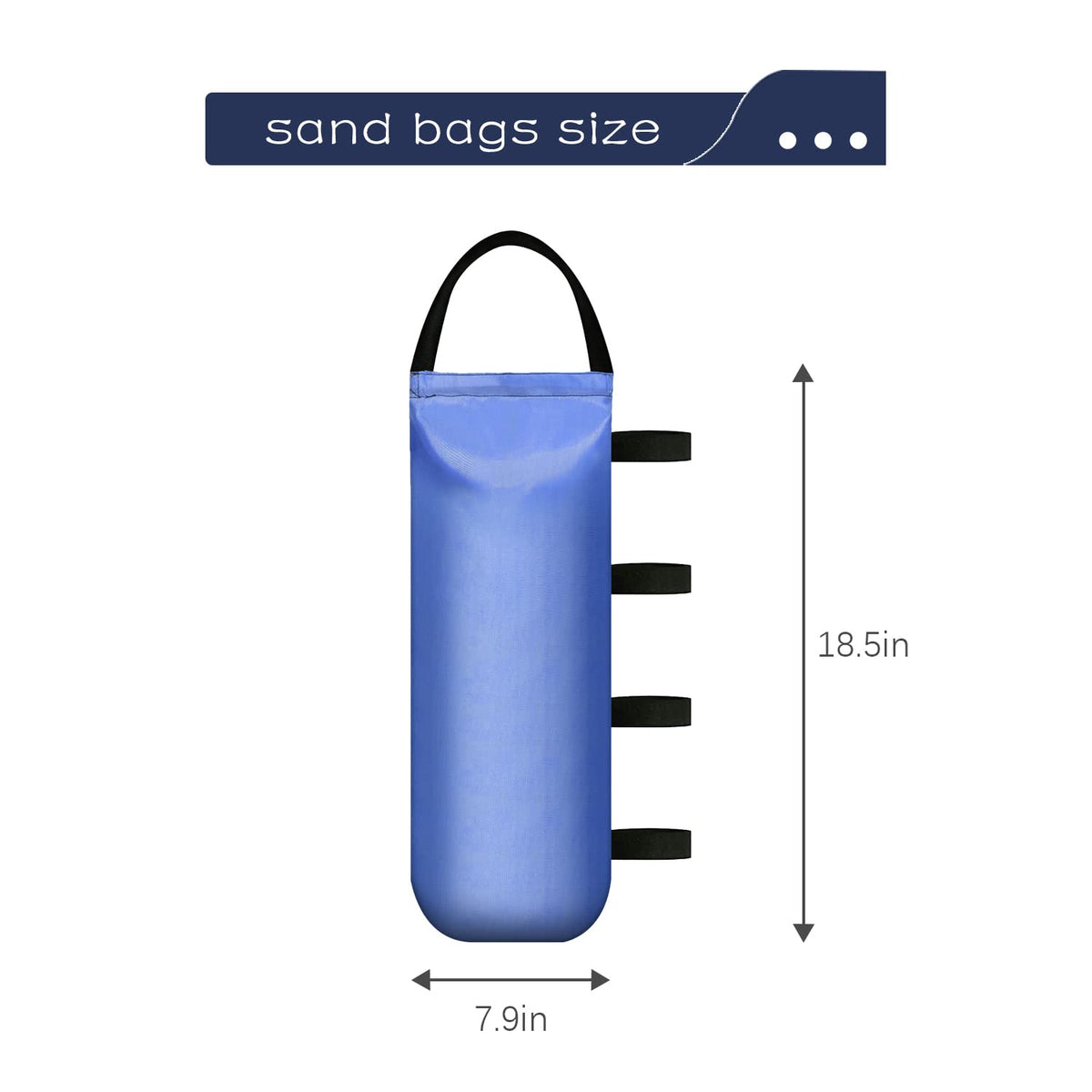 IALNAI sandbags with Oxford fabric and reinforced stitching detail.