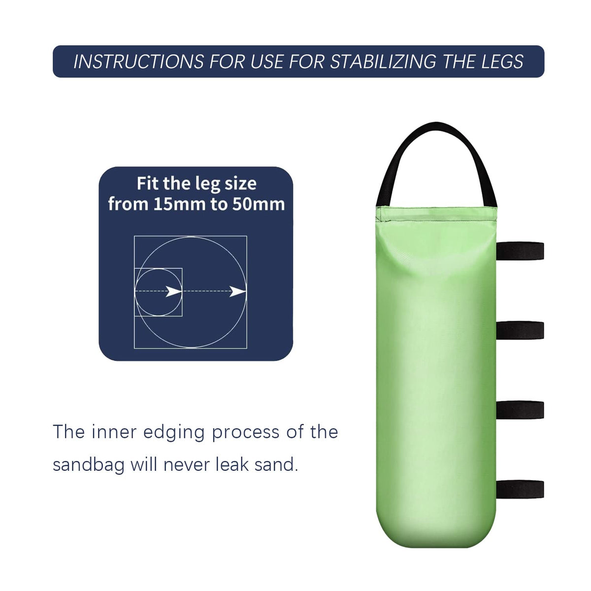 IALNAI sandbags can be filled with sand or stones for versatile use.