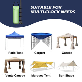 IALNAI sandbags sized 18.3 by 7.3 inches fit standard canopies.