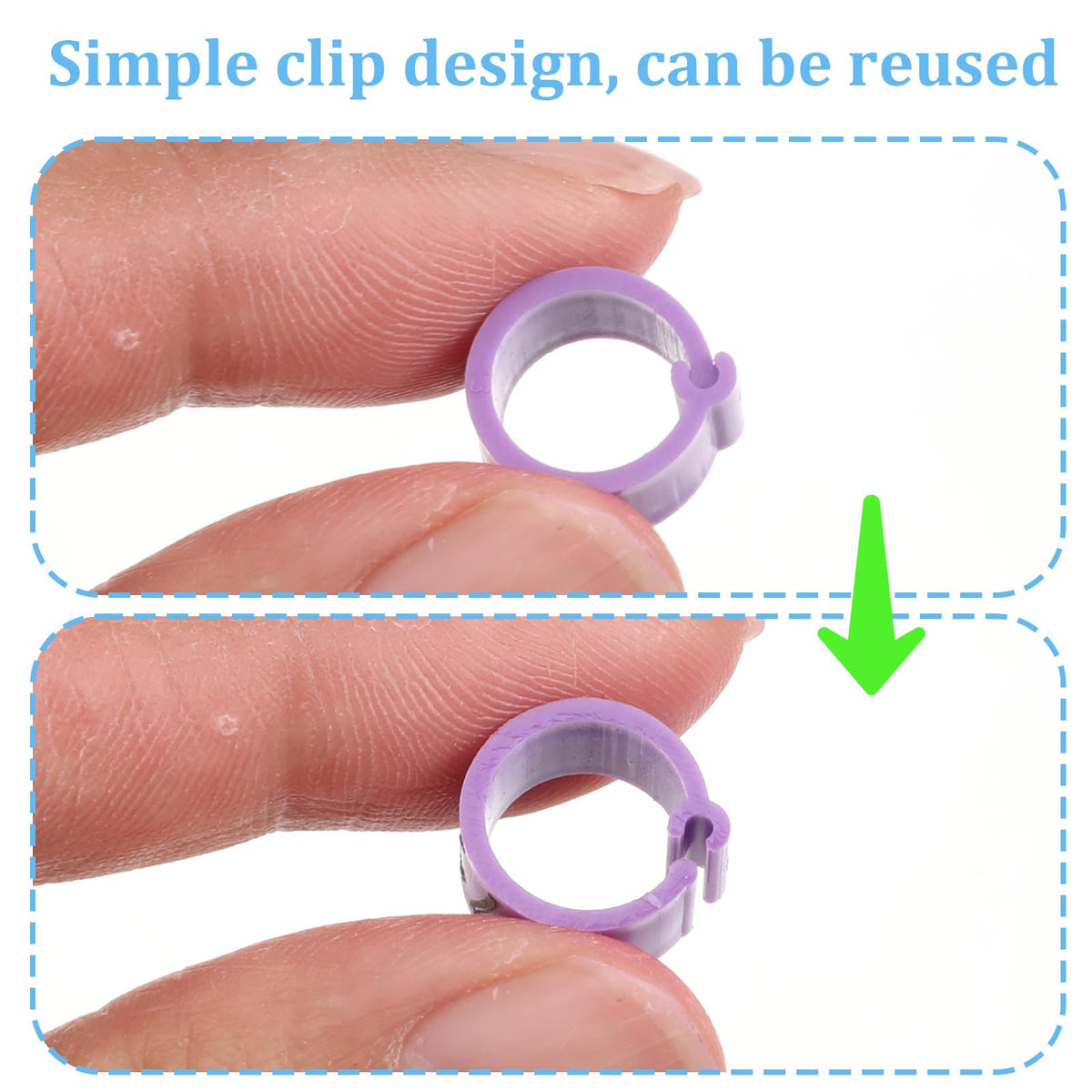 IANFAN 8mm red leg ring for color-coded bird management
