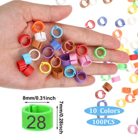 IANFAN 8mm white leg ring for clear chick labeling