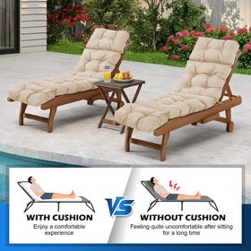 IASEAHK chaise cushion with 3D stitching prevents filling shift