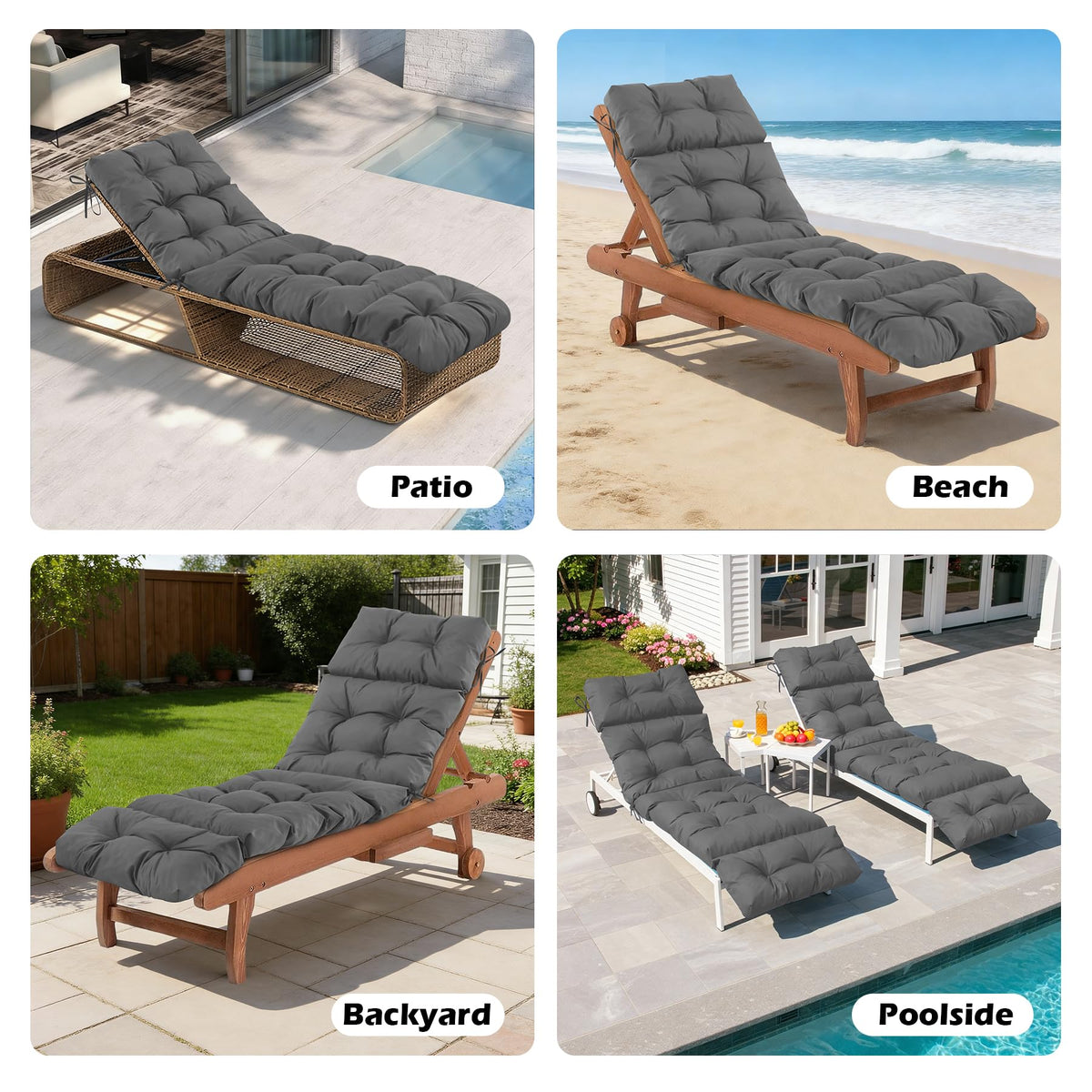 IASEAHK chaise lounge cushion arrives vacuum-sealed and recovers shape quickly